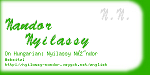 nandor nyilassy business card